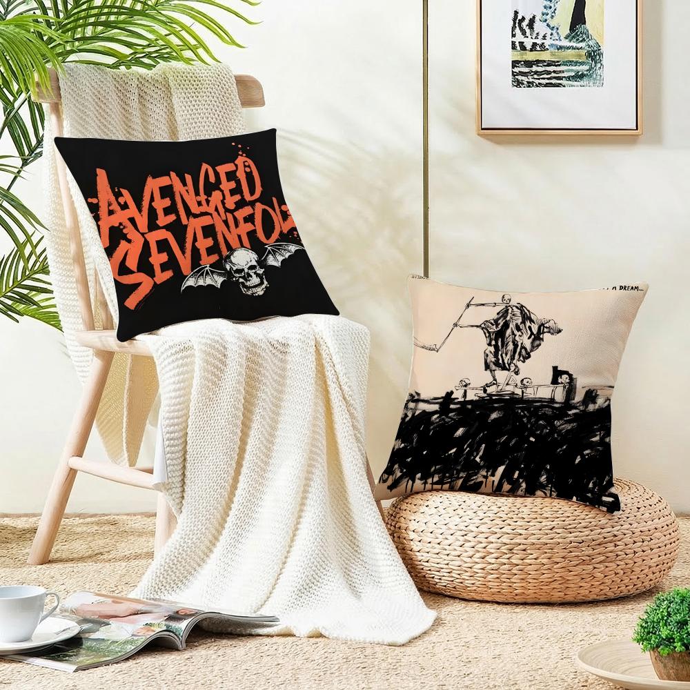 Metal AAvenged SevenfoldS Cushion Cover Breathable and skinfriendly linen pillowcase square removable and washable cushion