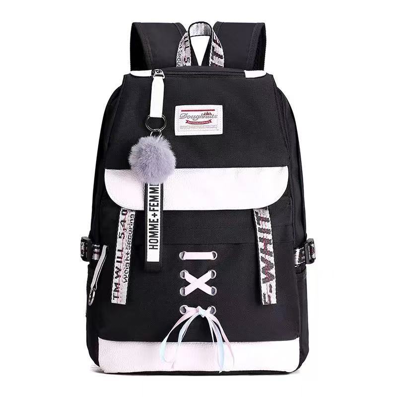 Contrast Color Backpack Bag