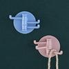 12PCS Wall Hooks, with 3-Branch Rotating Design, Self-Adhesive Waterproof Organizer, Strong Load-Bearing Hooks for Bathroom Kitchen