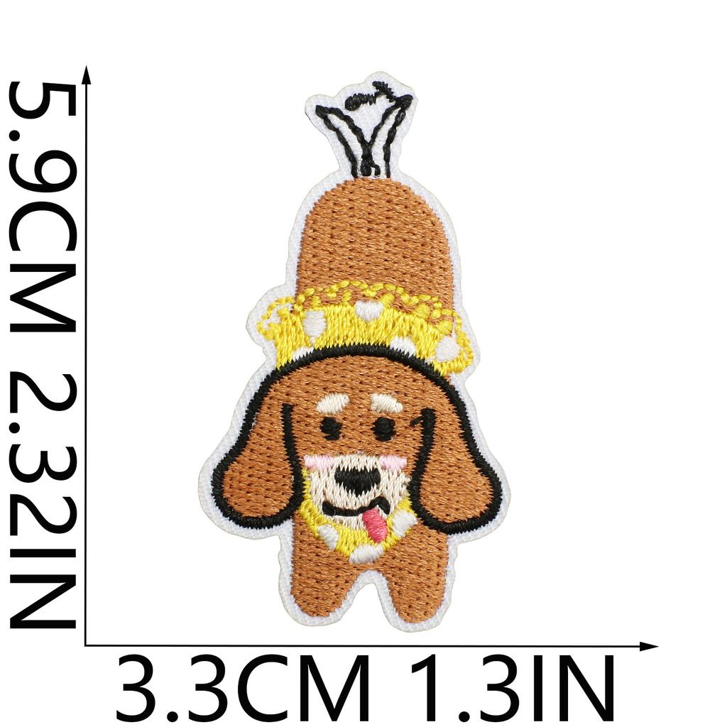Korean Cute Dachshund Dog Embroidery Cloth Sticker Diy Bag Dress Up Puppy Patch Sticker Computer Embroidery Zhang Zai Ironing