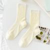 Ballet Solid Color Socks, Women's Combed Cotton Spring and Summer Boneless Thin Pile Socks, Sweet Dopamine Mid-calf Socks