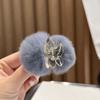 And Winter Wome Hair Claw Korean Style Hair Clip Plush Hair Claw Small Hairpin Child Headwear