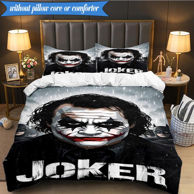 3PCS The clown's Fiery Rise Bedding Set,Including 1pc Duvet Cover And 2pcs Pillowcases Perfect for Bedroom, Dormitory, Fan Christmas gift