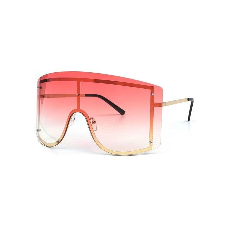 Fashion Luxury Women Sunglasses Blue Yellow Gradient Designer Ladies Sun Glasses  Rimless Brand Shades