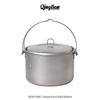 Titanium Camping Pot With Steamer Rack Portable Foldable Lightweight Cookware 2-3 People Outdoor Hiking Backpacking