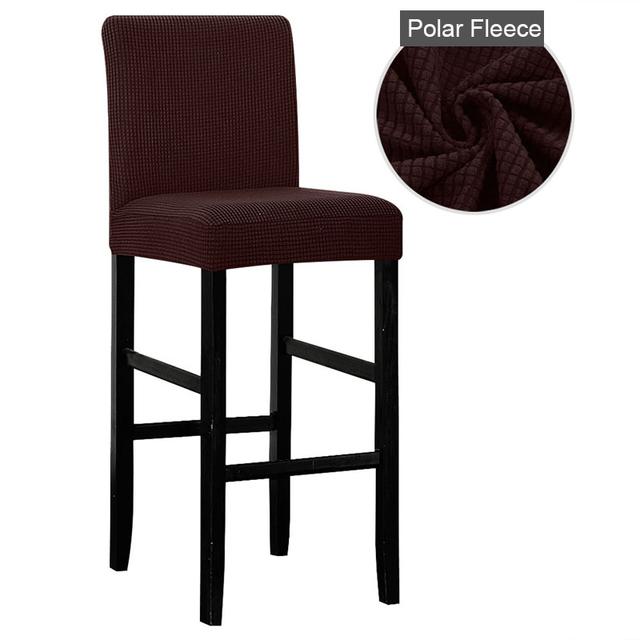 1/2/4/6 Pieces Velvet Fabric Bar Chair Cover Big Elastic High Stool Chair Protector Seat Case for Dining Room