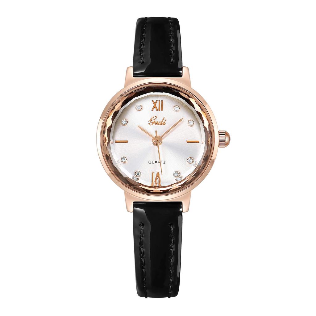Small Brown Watch Student Niche High-End Watch Light Luxury Diamond-Encrusted Women'S Quartz Watch