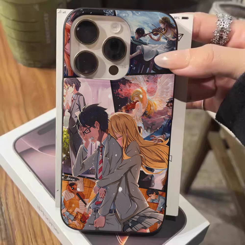 Your Lie In April Phone Case For IPhone 17 16 15 14 Plus 13 12 11 Pro Max Pro Wave Corrugated Cover