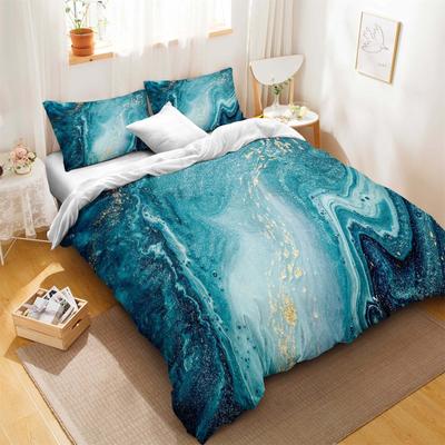 Gradual Change Marble Texture Pattern Duvet Set Digital Printing For Three Sets Of Bedding