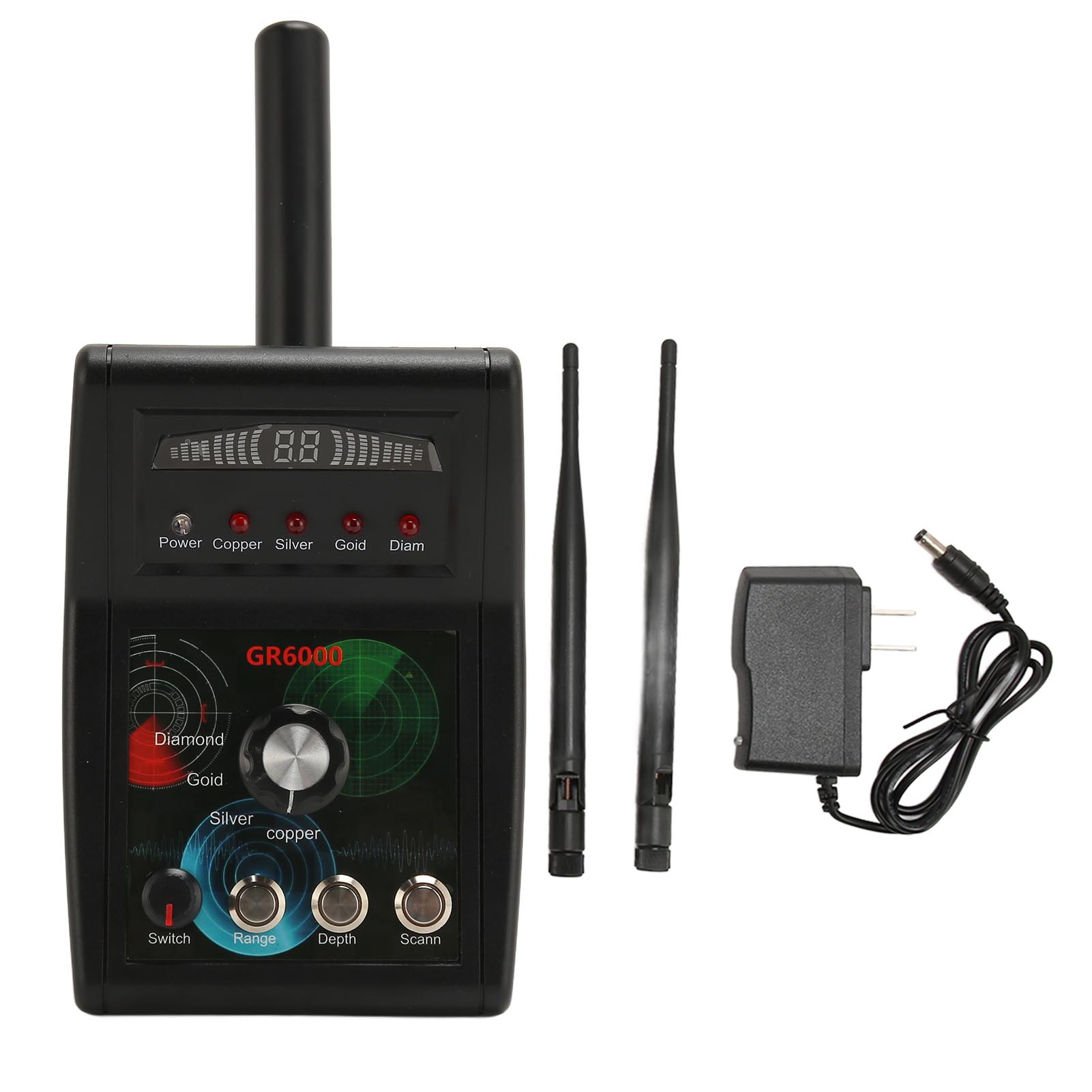 

Металлоискатель с чувствительным дисплеем, глубина обнаружения 15 м, дальность обнаружения 1000 м, 100240 В для меди и серебра