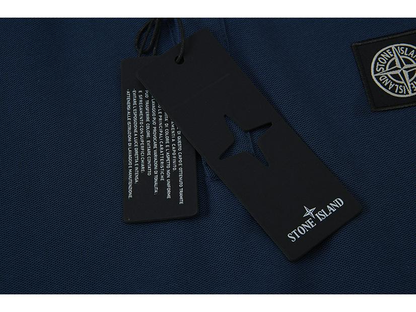 STONE Summer Classic Men's Polo Shirt with Small Logo Embroidery, Business Casual, Loose Fit, Short Sleeve T-Shirt.