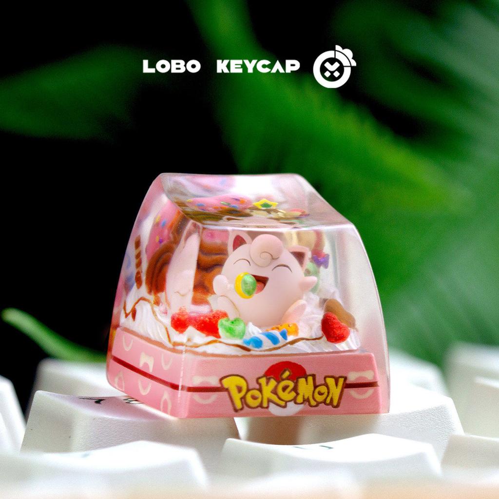 PokMon Gengar Snorlax  Keycap Anime Peripheral Mechanical Keycaps Single Cute Resin Dropping Glue  Keycap