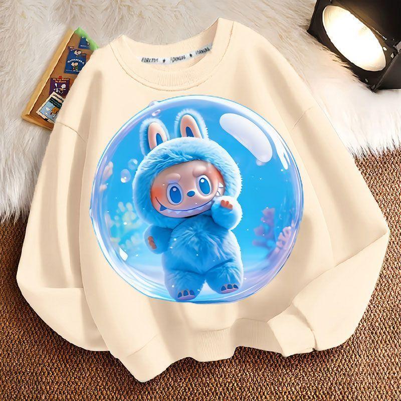 Children's Fashionable Casual Sweatshirts for Spring and Autumn, Long-sleeved Loose Sweatshirts for Boys and Girls