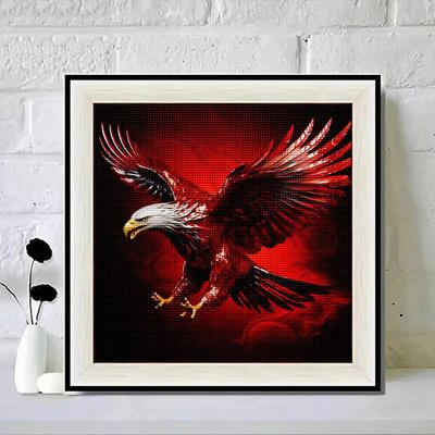 Nuovo Arrivo Pittura Diamante 5D Fai da Te Cerchio Completo "Aquila Rossa in Volo" Ricamo Punto Croce Decorazione Casa Regalo