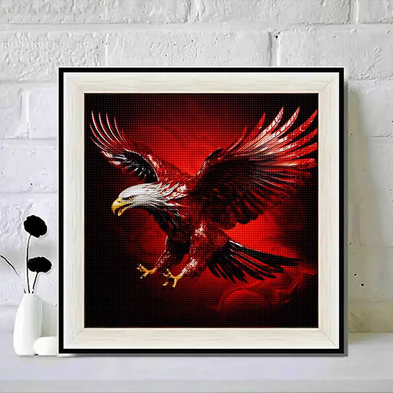 New Arrival 5D DIY Full Circle Diamond Painting "Red Flying Eagle" Embroidery Cross Stitch Home Decor Gift