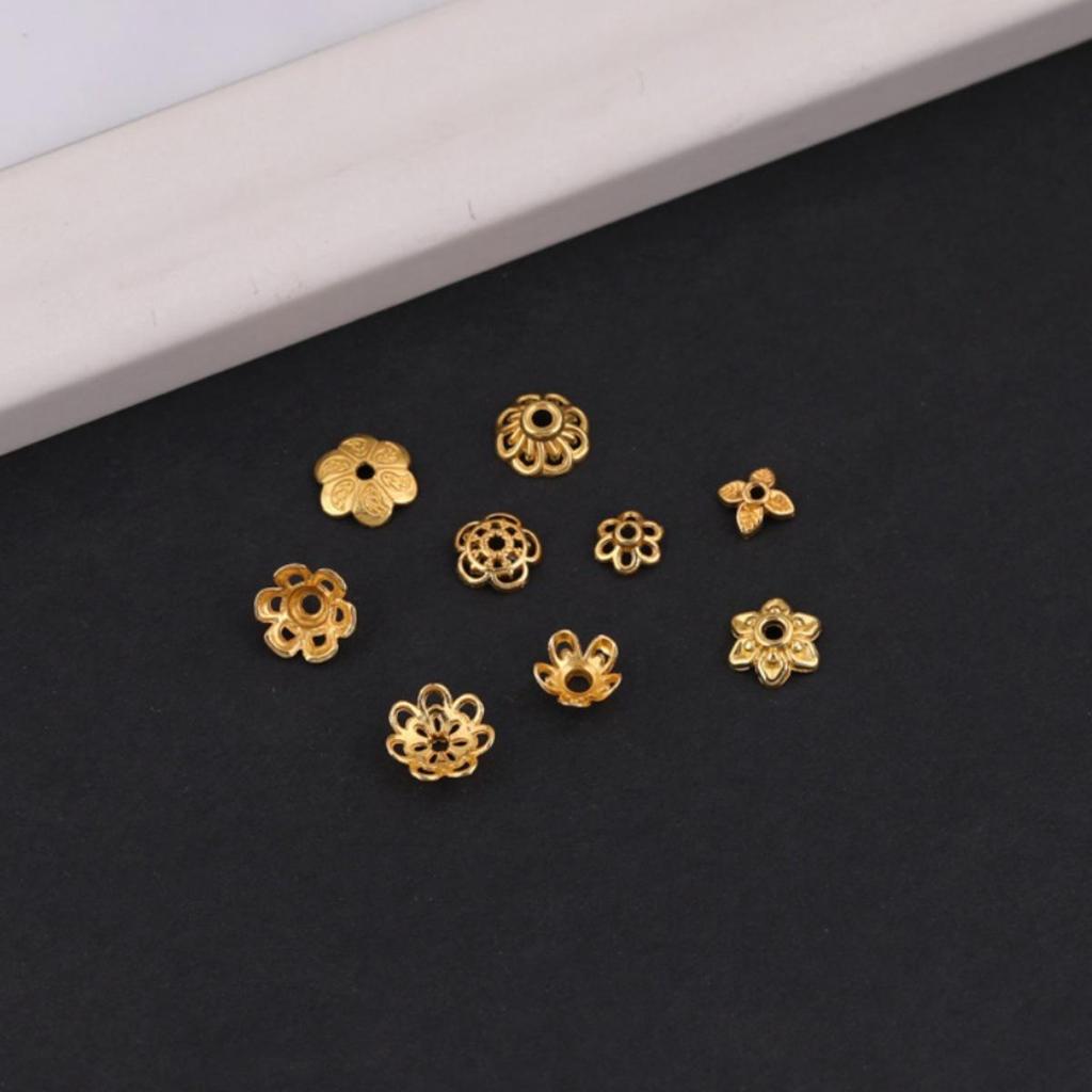 Golden Sand Flower Cup Spacer Beads for DIY Jewelry Necklace Bracelet