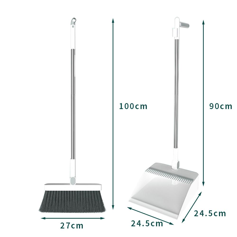 3Pcs/Set Thickened Folding Broom Dustpan Silicone Squeegee Set Household Cleaning Tool Sweeper Dust Pan Hair Sweeping Gadget New