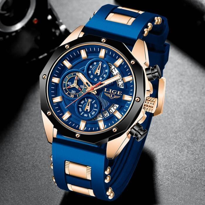 Watch - LIGE - QUIN1520 - Chronograph - Silicone - Sport - Blue