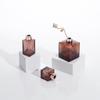 Square Glass Aroma Diffuser Bottle, Frosted 100ml, High-Quality Empty Bottle for Hotel Fragrances.