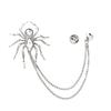 Fashion Versatile Spider Brooch Exaggerated Design Zircon Brooches  Shirt Collar