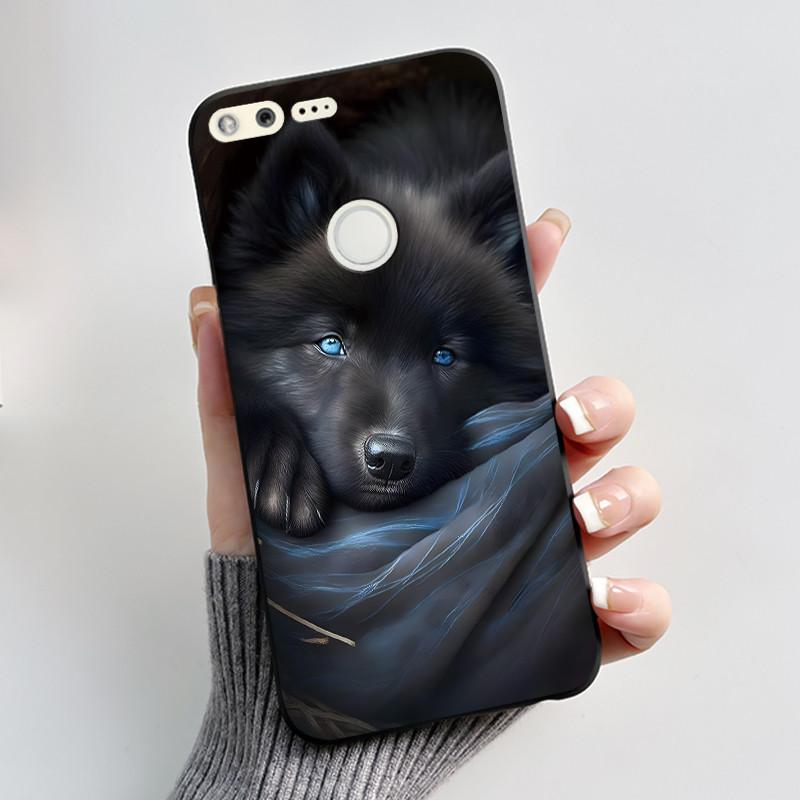 Luxury Cute Love Rabbit Cartoon Funny Case For Google Pixel XL Pixel1 1 XL Black Silicone Soft Phone Case Protective Back Cover