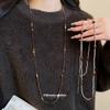 Ethnisch stilvoller Tigerauge-Stein Perlen gestapelte Gürtel Halskette neuer chinesischer Stil antiker Stil High-End Pullover Kette leichter Luxus Nischen Halskette Damen