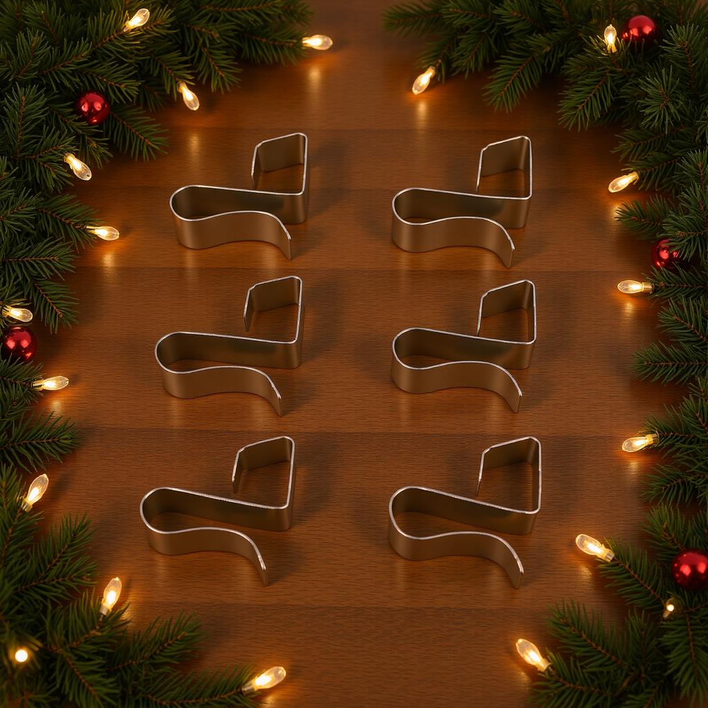 50 Stück Dachrinnenhaken zum Aufhängen von Weihnachtslicht, wetterfeste Metall-Dachrinnenhaken für Feiertagsdekoration