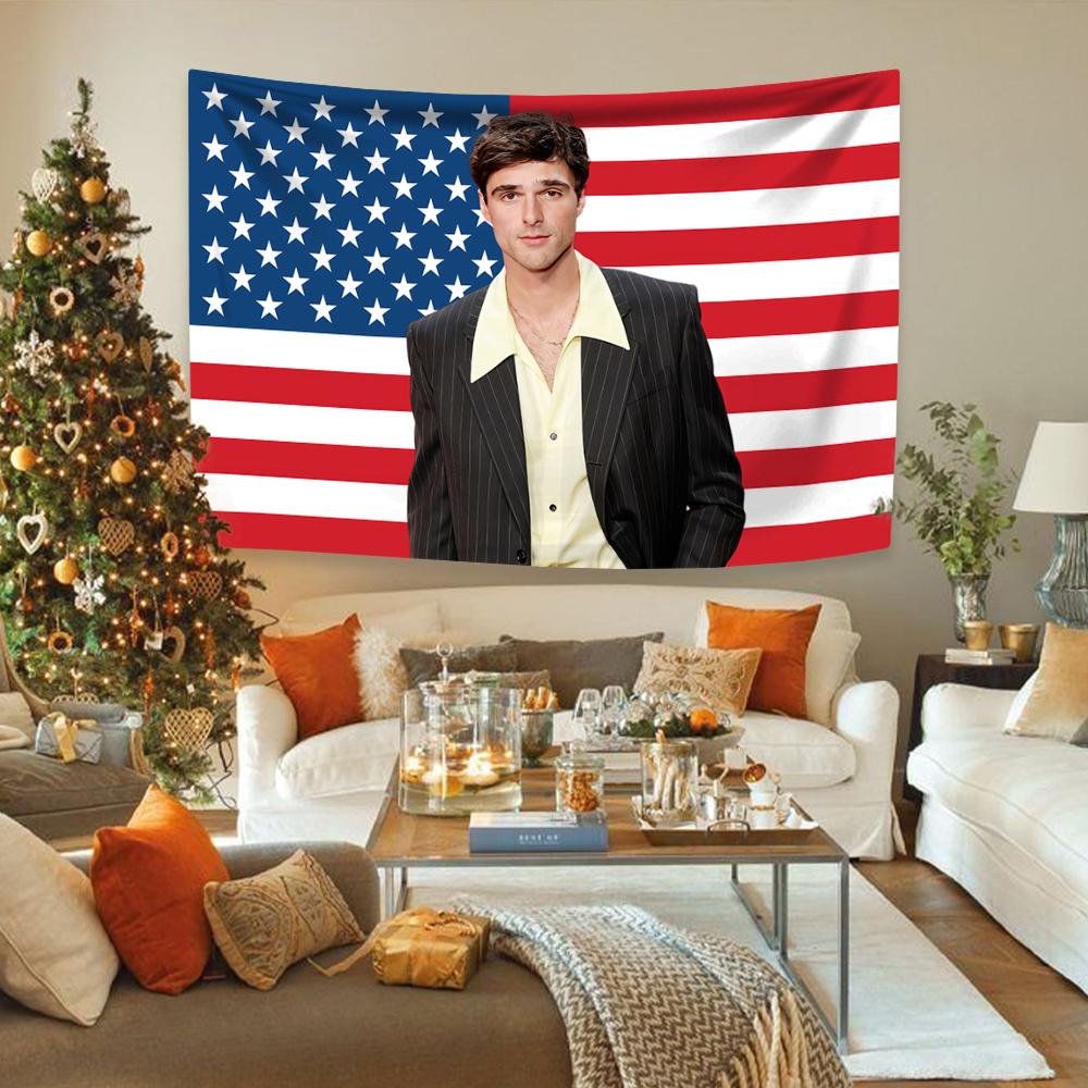 Jacob Elordis America Flag Tapestry Multipurpose Room Decorating Bedroom Party Background Cloth Sofa Blanket Christmas Gift