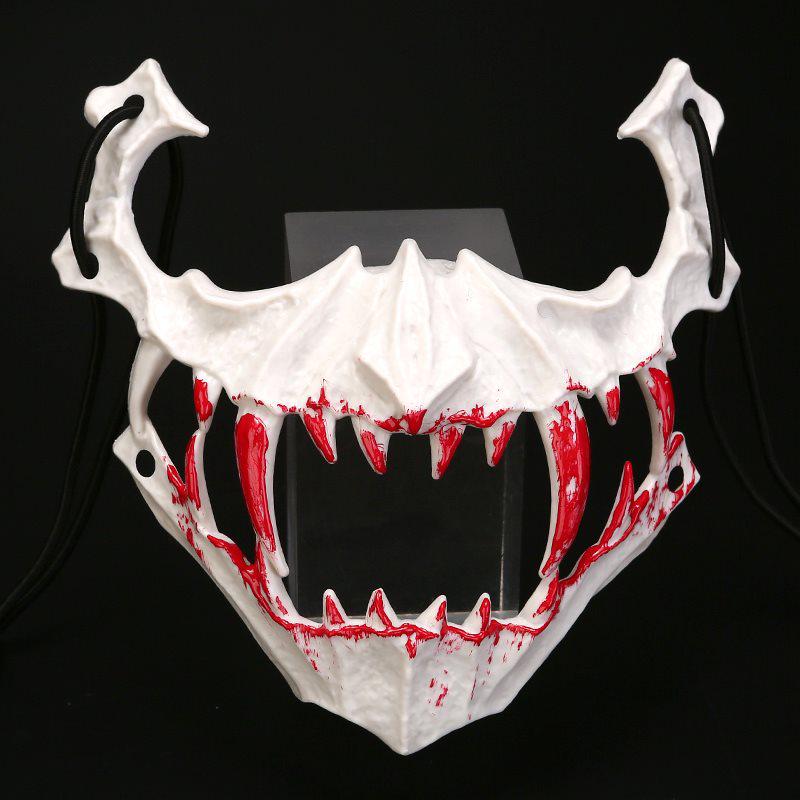 Halloween Fierce Tiger & Werewolf Half-Face Bleeding Mask