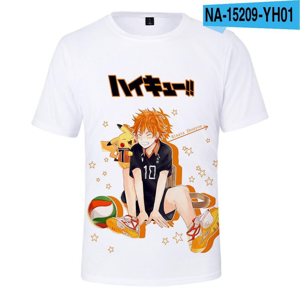 Summer Round Neck 3D Anime Print Top Fashionable Casual Short Sleeved Men's T-shirts