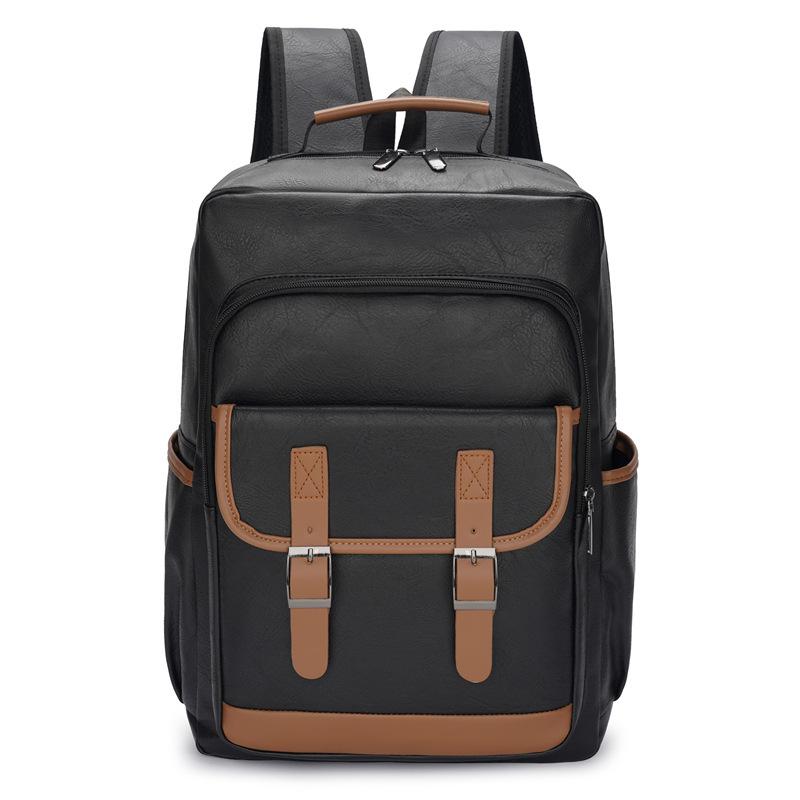 Schoolbag New Men's Waterproof Large Capacity Computer Bag Commuter Travel Multifunctional Stylish Simple College Student School Bag