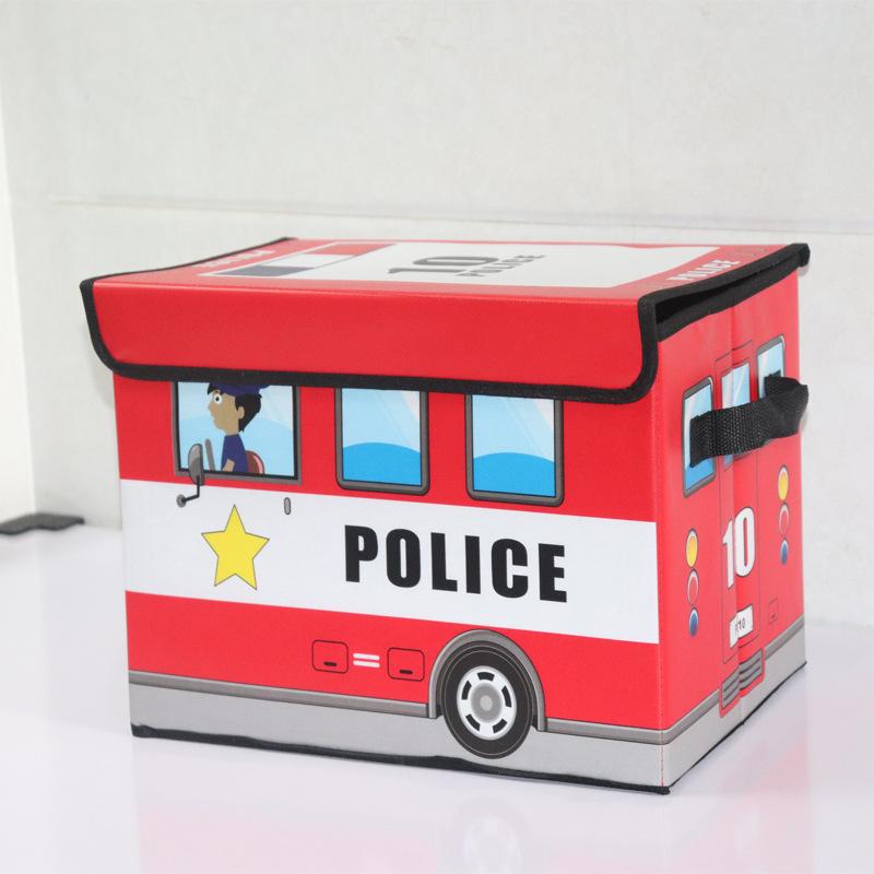 Home Supplies Children's Clothing And Toys Storage Box Laminated Non-woven Cartoon Car Storage Box Kids Collapsible Storage