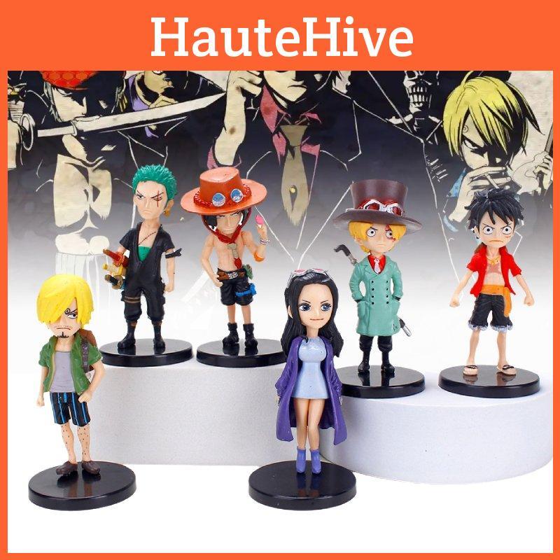 Piece One 6pcs Role Pvc Toy Model Desktop Decoration Children Gift Christmas