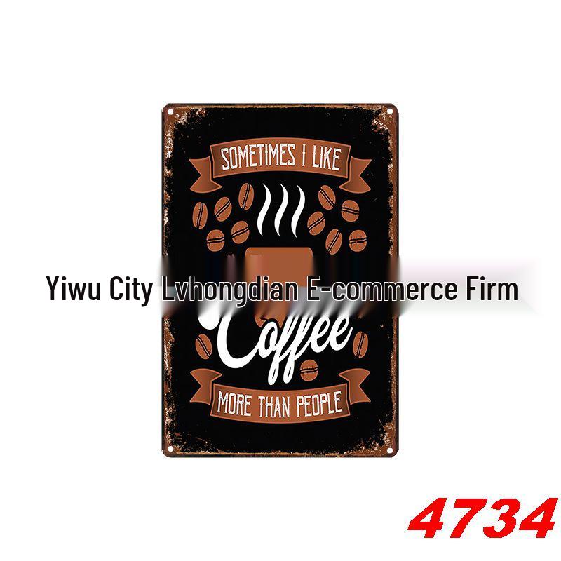 Vintage Coffee Tin Sign for Restaurant or Home Decor