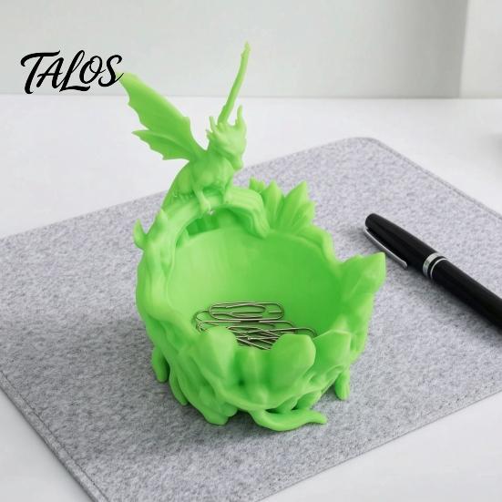 Decorative Key Bowl 3D Printed Fantasy Dragon Ring Tray, Gothic Coaster Dish for Keys Storage Tray Jewelry Coins, Desk Organizer Home Office,