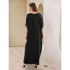 Women's Fashion Summer Spring 1/2 Sleeves V-Neck Loose Waistline Casual Dresses
