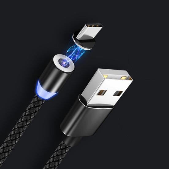 1/2m 3.1A Micro USB Type-C Magnetic Fast Charging Data Cable for Android iPhone