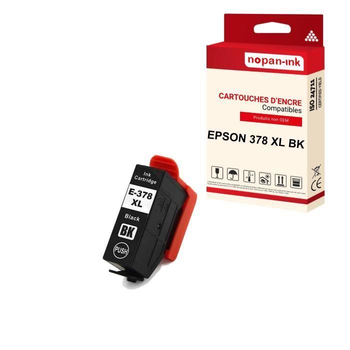 NOPAN-INK - X1 Cartridge EPSON 378XL - 378 XL BK Compatible Epson Expression Photo HD XP-15000, XP-8000, XP-8005, XP-8500