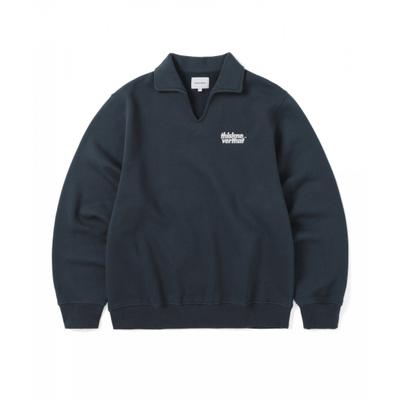 Open Collar Sweatshirt Navy