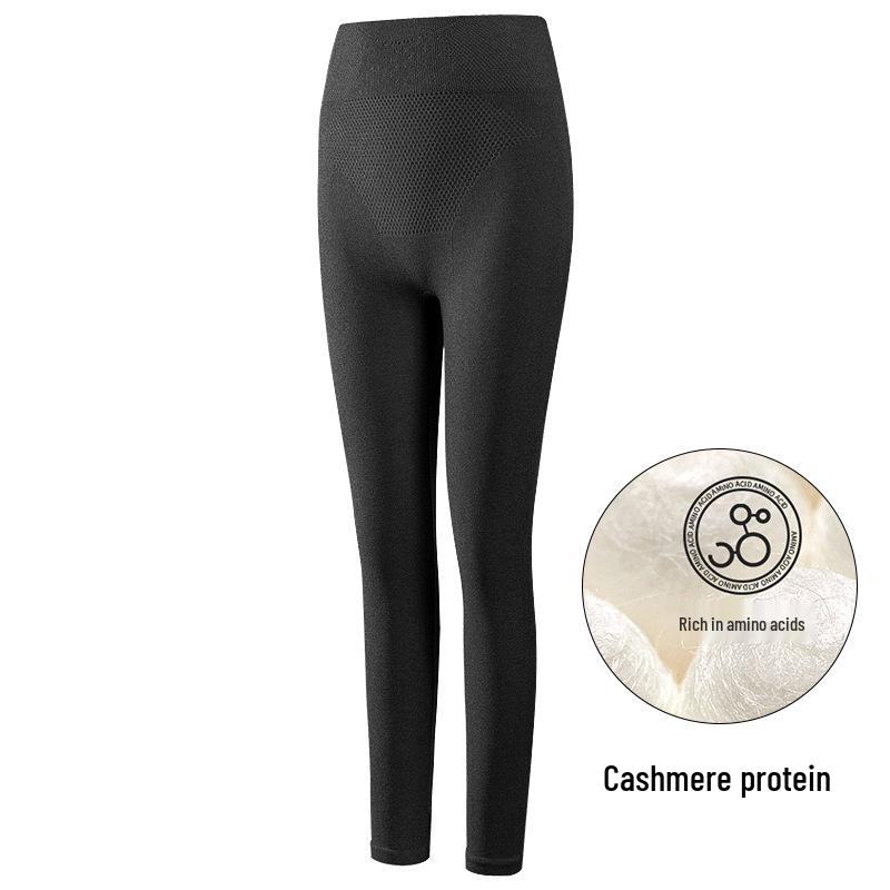 "Women's High-Waist Fleece-Lined Thermal Leggings for Autumn/Winter"