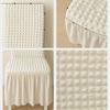Thickened Three-dimensional Seersucker Chair Cover Lace Skirt Household Universal Full Package Elastic One-piece Dining