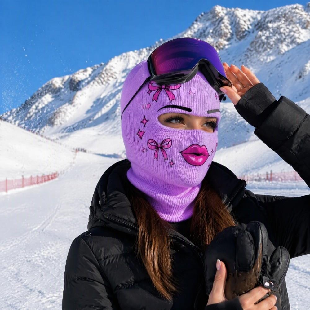 Alter Mann Ski Headcover Menschliches Gesicht Vollgesichtsmaske Bedruckte Gesichtsbedeckung Party