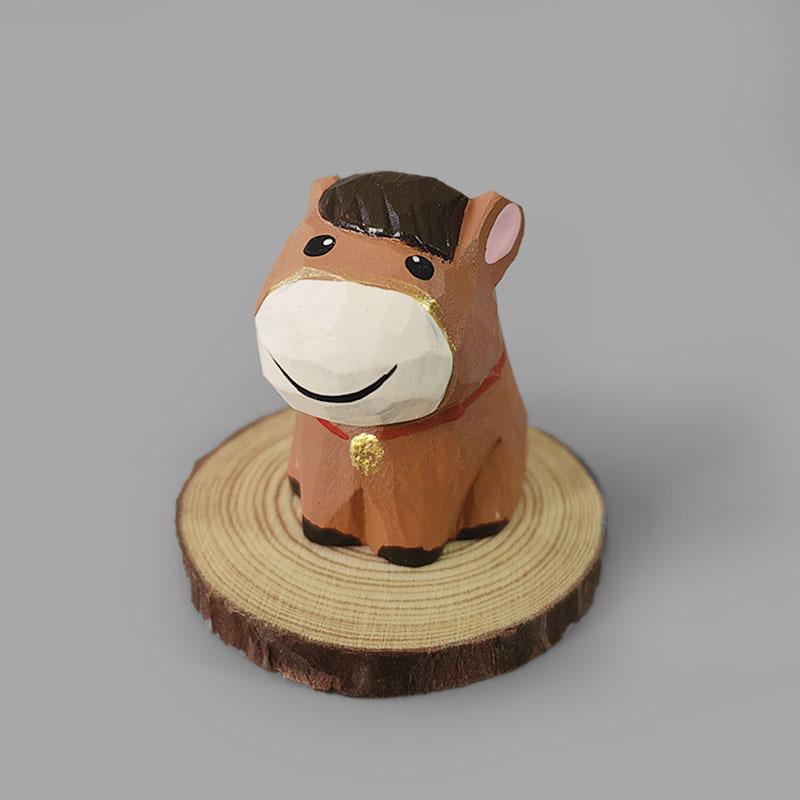 Handcrafted Zodiac Wooden Carving: Desktop Ornament for Home and Office.