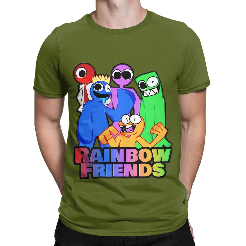 Rainbow Gaming Friends Hug it Out Graphic 100 Cotton TShirt Rainbow Gaming Friends Tops Tees For Unisex