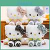 Kt Cat Plush Toy With Flower Fabric Dress For Couples Bag Charm And Decor