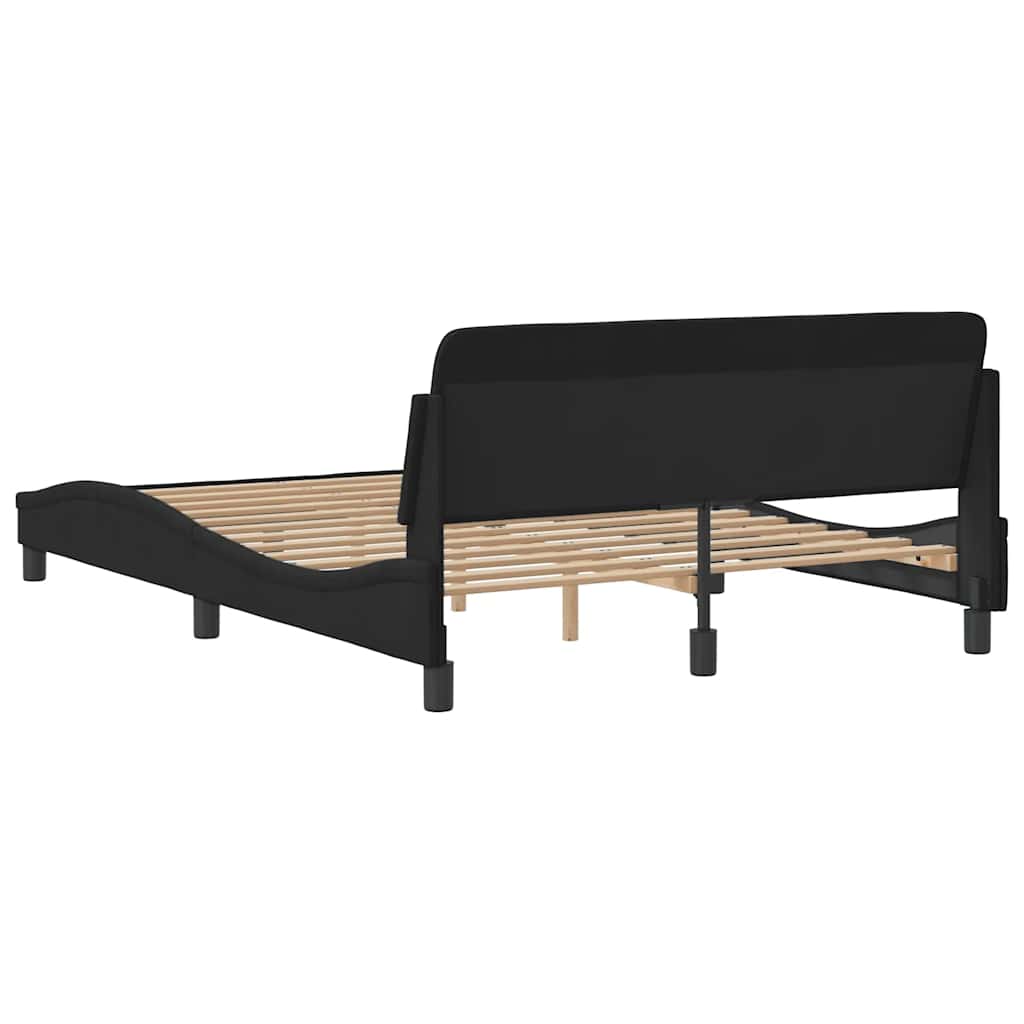 Vidaxl Struttura Letto Senza Materasso, Nera, 140X200 Cm, Velluto