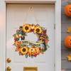 Colorful 2D Flat Halloween Ghost Bat Witch Pattern Wooden Door Hanger for Front Door Wall Window Decoration