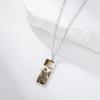 Custom Print Photo Necklace Single Sided Logo Personalized Rectangle Pendant Stainless Steel Jewelry Party Valentine's Day Gifts