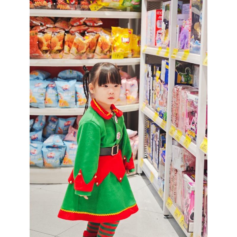 Christmas Elf Costume Set Santa Helper Cosplay Costume Dress Ladies Christmas Costume