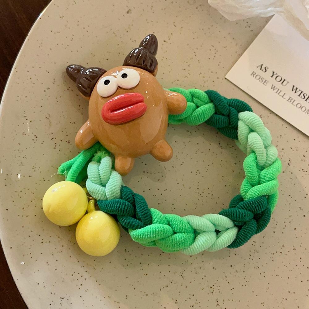 Cartoon cute doll high elastic headband hair rope rubber band sweet side clip simple hair band hair accessories